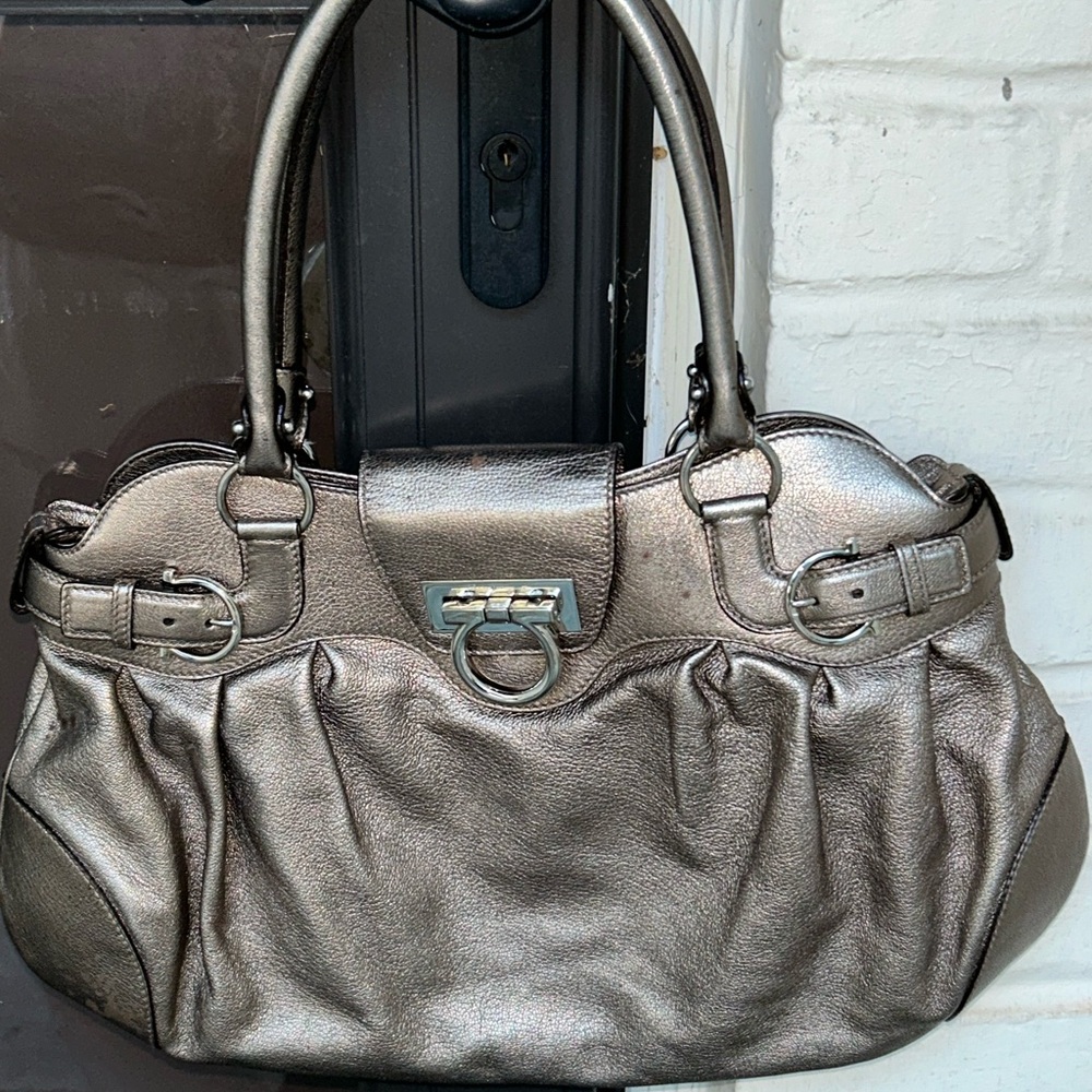 Salvatore Ferragamo Metallic Shoulder Bag